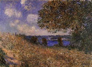 Alfred Sisley : Near the Bank of the Seine at By